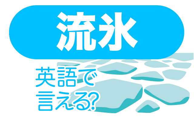 海を流れる【流氷】は英語で何て言う？